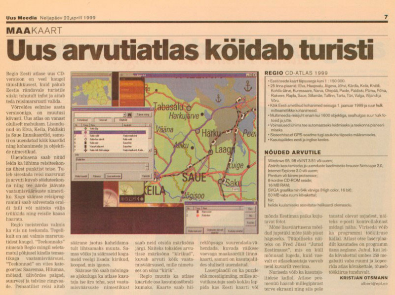 artikkel Regio CD-atlasest