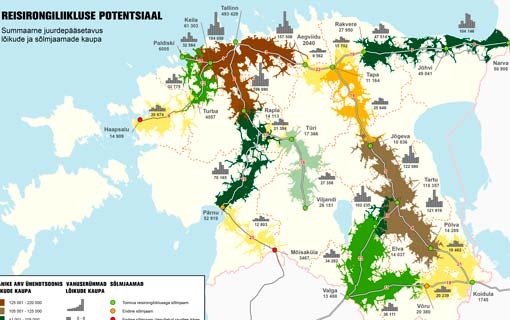 Regio koostatud teemakaart reisirongiliilkuse potentsiaal
