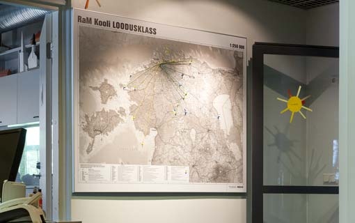 Regio wall map of Estonia at RAM