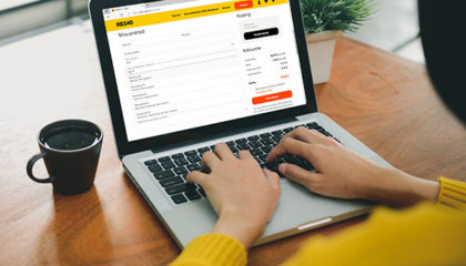 Aadressangabe im Regio Onlineshop