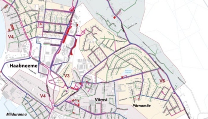 Tükk Viimsi valla teehoolduse seinkaardist 2023