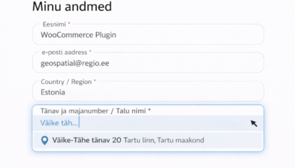 Automaatne aadresssi sisestamine